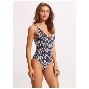 Seafolly – Women’s Sienna Deep V Neck One Piece – Maillot De Bain magasin solde 14