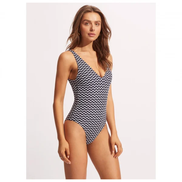 Seafolly – Women’s Sienna Deep V Neck One Piece – Maillot De Bain magasin solde 5