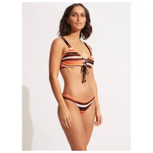 marque pas cher Seafolly – Women’s Sun Stripe Reversible Bralette – Haut De Maillot 18