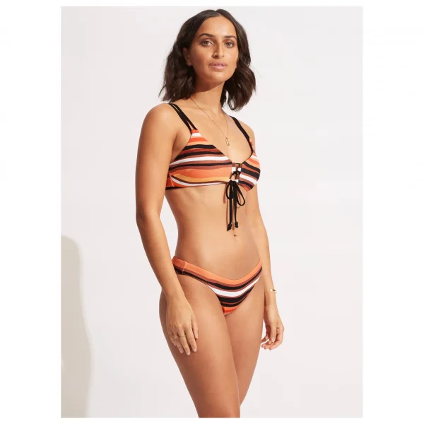 marque pas cher Seafolly – Women’s Sun Stripe Reversible Bralette – Haut De Maillot 7